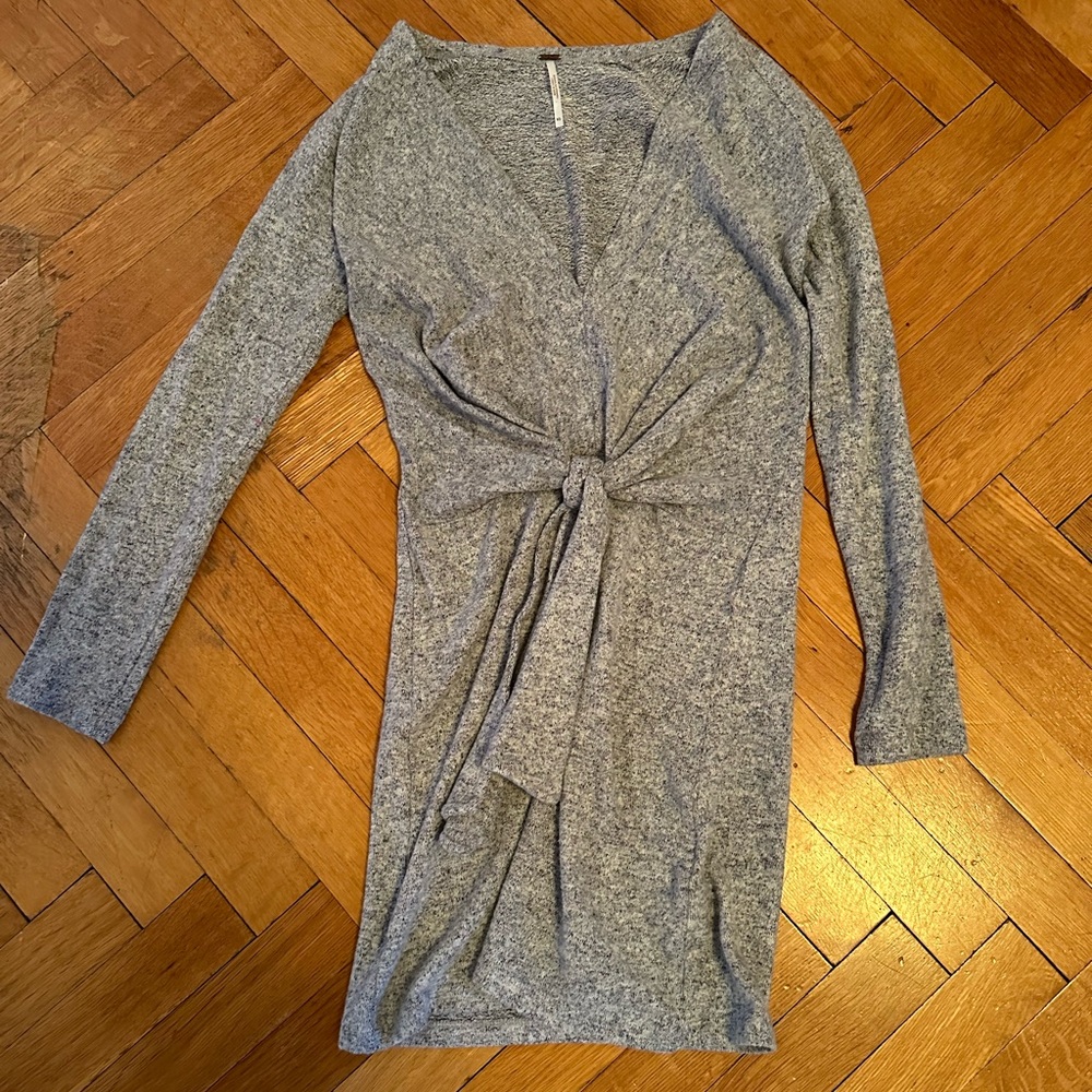Grey free people sweater dress size xs